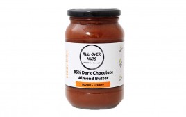 All Over Nuts 85% Dark Chocolate Almond Butter Creamy  Glass Jar  500 grams